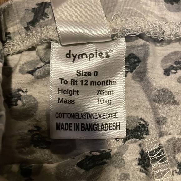 dymples Newbord Leopard Pring Leggings Size 0 - Picture 5 of 5